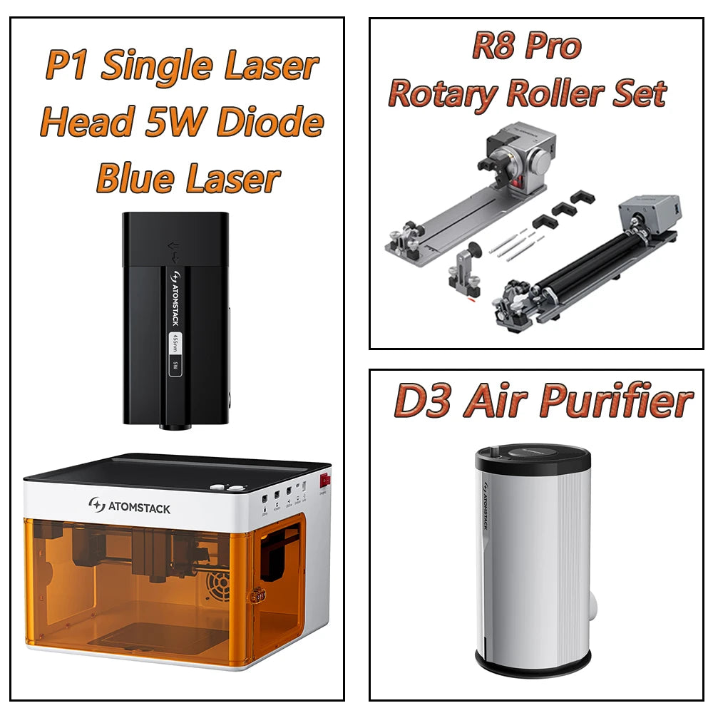 Atomstack P1 Mini Portable Laser Engraver 5W Bluetooth