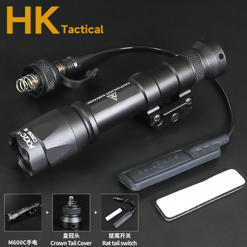 SF M300C M600C M600 Airsoft Flashlight Tactical Torch Rifle Hunting Weapons Scout Light PEQ15 Red Dot Indicator Fit 20mm Rail