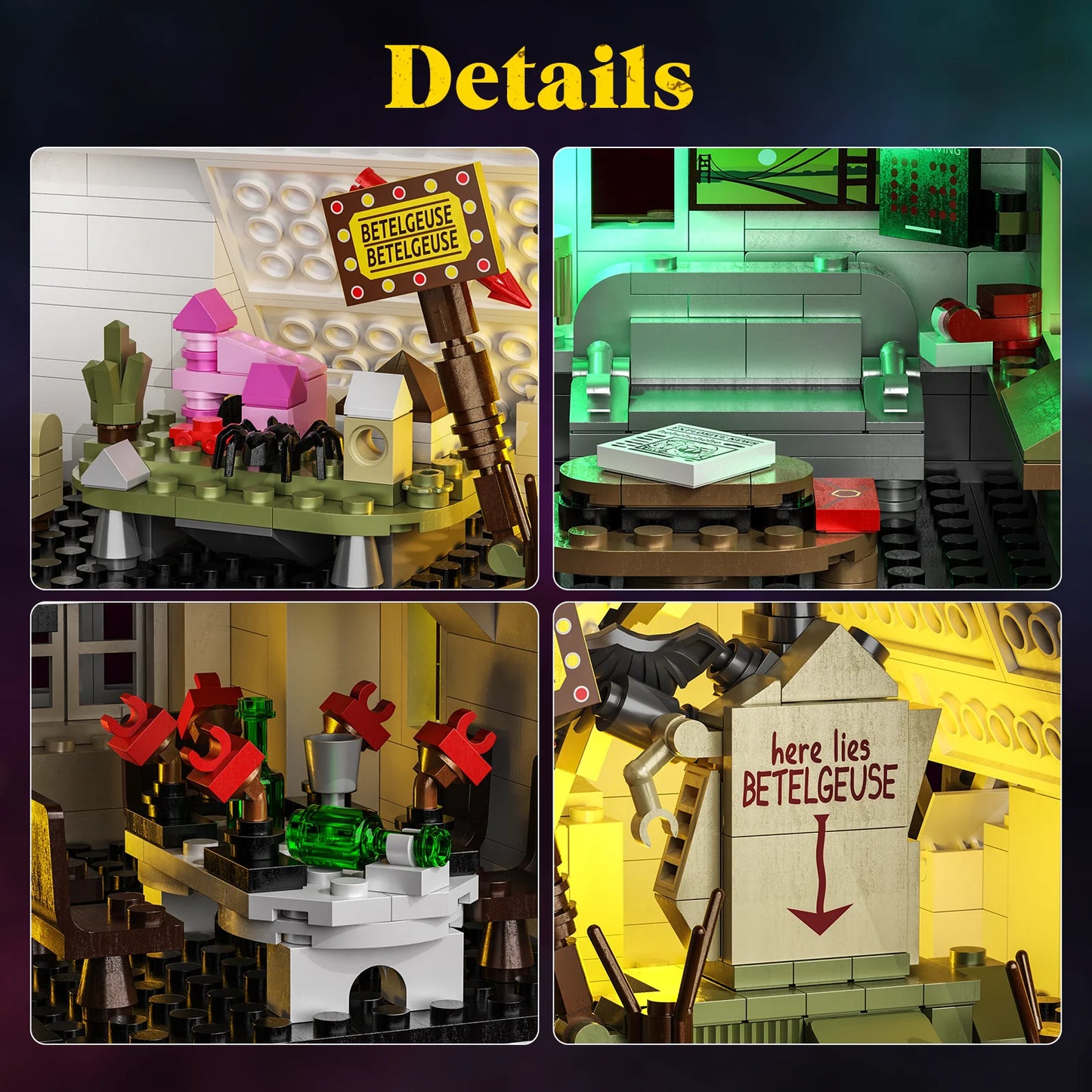 Beetle House Building Block Set 1851 Pieces Halloween Model