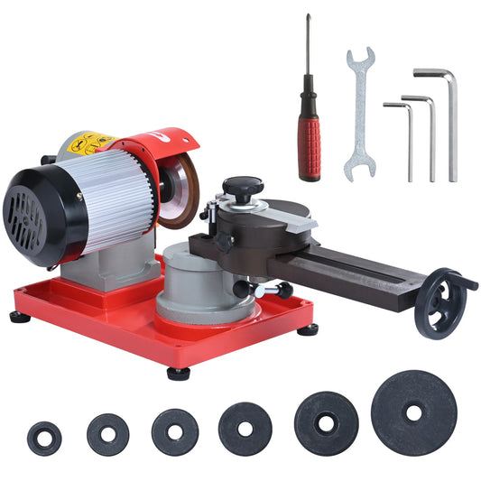 SucceBuy Circular Saw Blade Sharpener 370W Sharpening Machine 3600RPM Saw Blade 5Inch Wheel Rotary Mill Polisher for Carbide