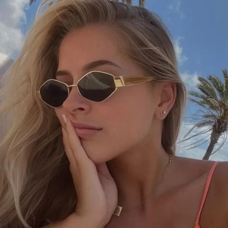 Vintage Special-Shaped Sunglasses Women Men Square Sun Glasses Female Retro Polygon Oculos De Sol ﻿for Male Eyeglass Eyewear