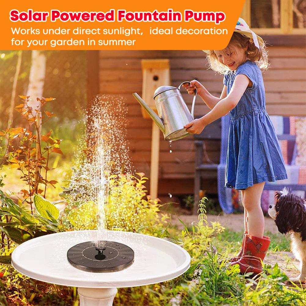 Solar Fountain with 8 Nozzles Floating Solar Fountain Free-Standing Floating Style Fountain for Outdoor Garden Pond Pool