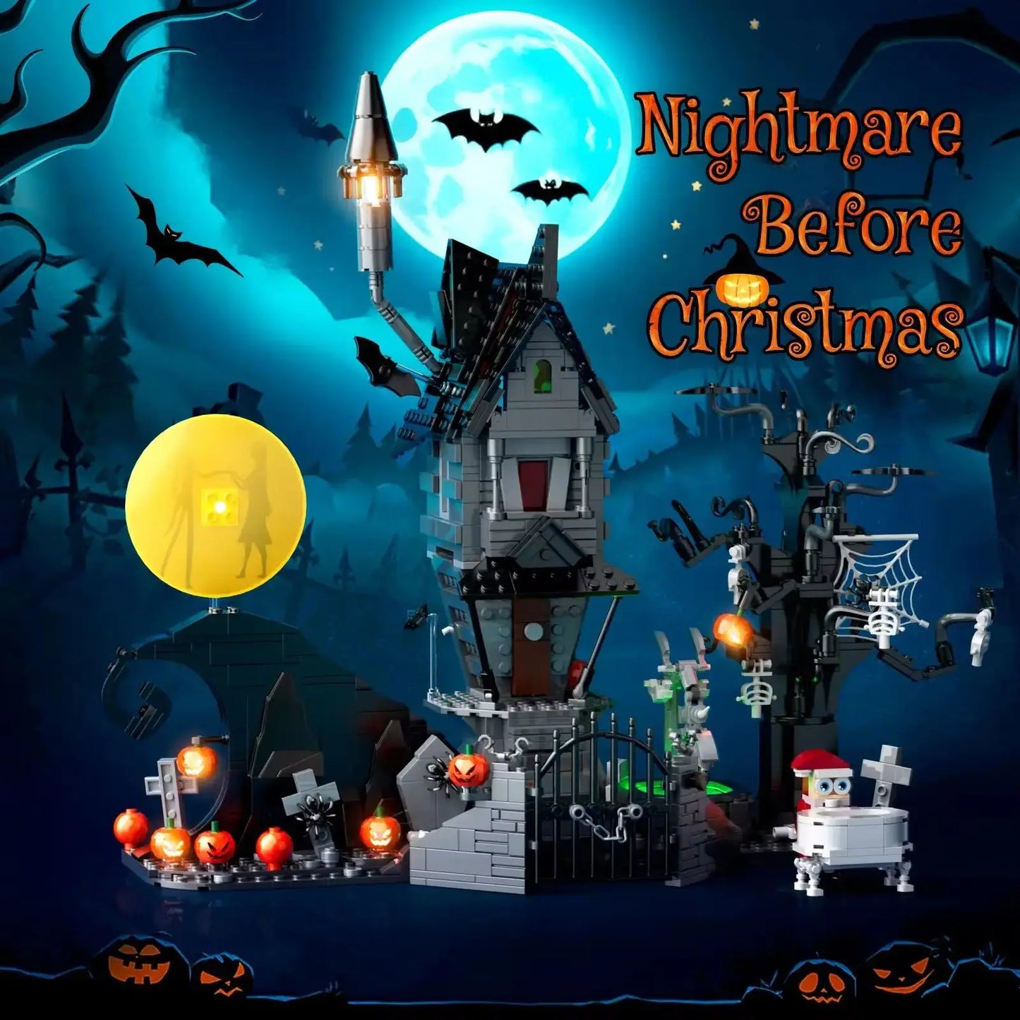 Nightmare Before Christmas House Model Kit Building Blocks