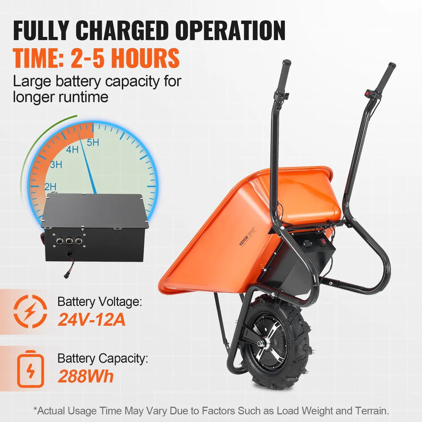 Electric unicycle, 500W power multifunctional garden truck dump truck, 330-pound capacity, courtyard cart, and lawn farm truck