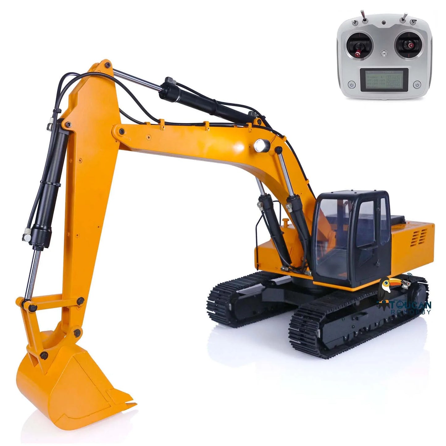 US Stock JDM 1/12 Hydraulic RC Excavator Model Painted Assembled with Pump Tracks Light Radio Control Construction Toy