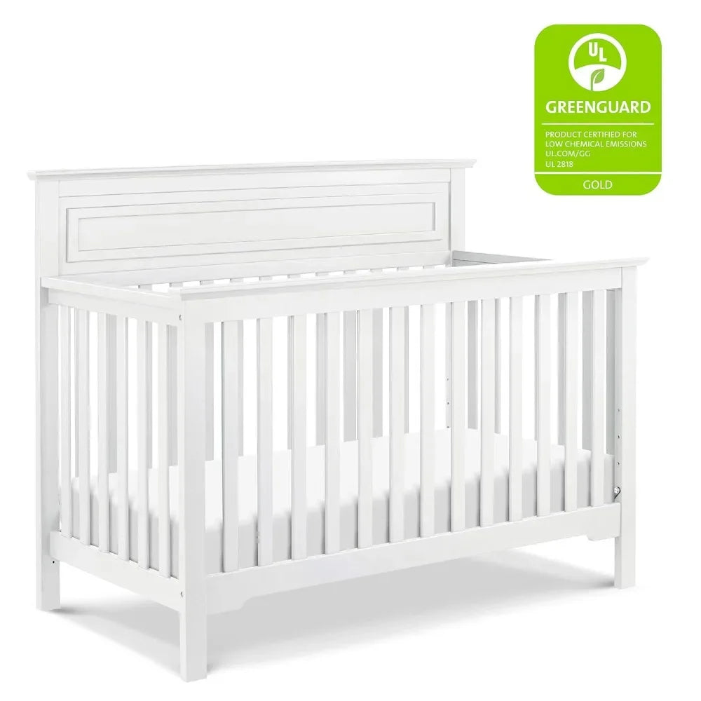 4-in-1 Convertible Crib, Grow-With-Me Bed from Infant to Teen, Space-Saving Modern Nursery Essential