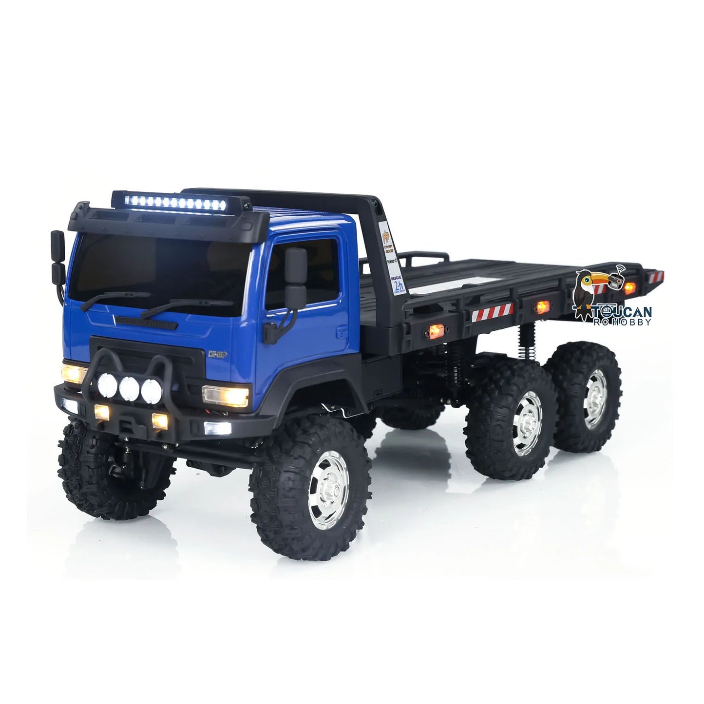 US Stock Hobby Plus CR18P 1/18 6x6 RC Rock Crawler Flatbed Truck RTR Remote Control Off Road Toy Car with 2-Speed Gear Lights