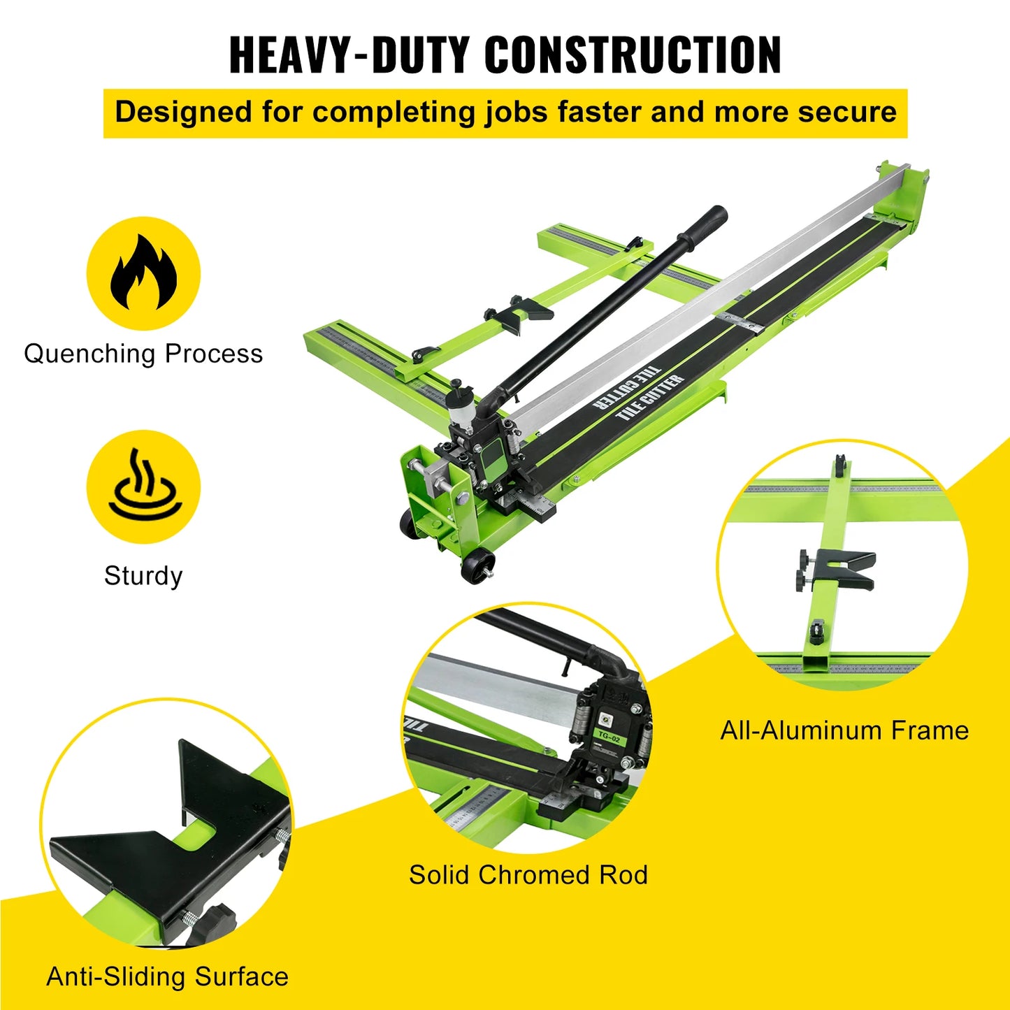 SucceBuy Manual Tile Cutter Infrared Laser Positioning Floor Cutter Knife Professional Hand Tool for Cutting Porcelain Ceramic