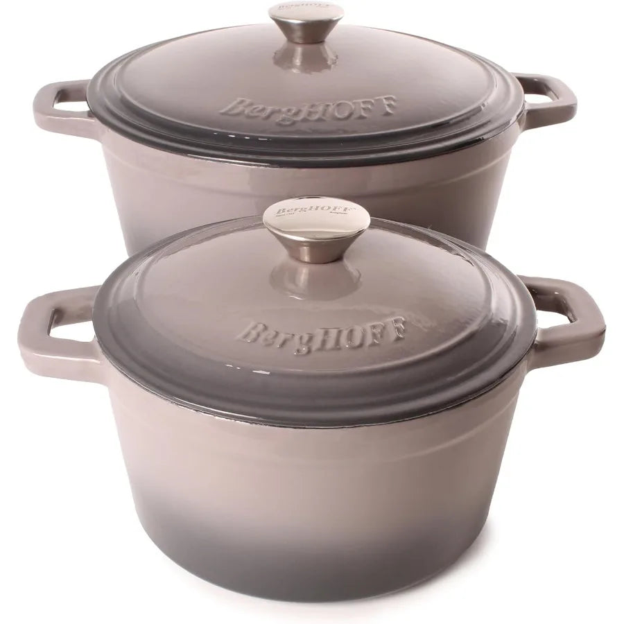 Neo Enameled Cast Iron 4 Piece Set 3Qt 7Qt Dutch Ovens