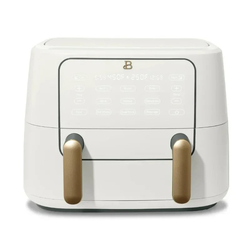 Beautiful 9 Qt TriZone Air Fryer White By Drew Barrymore