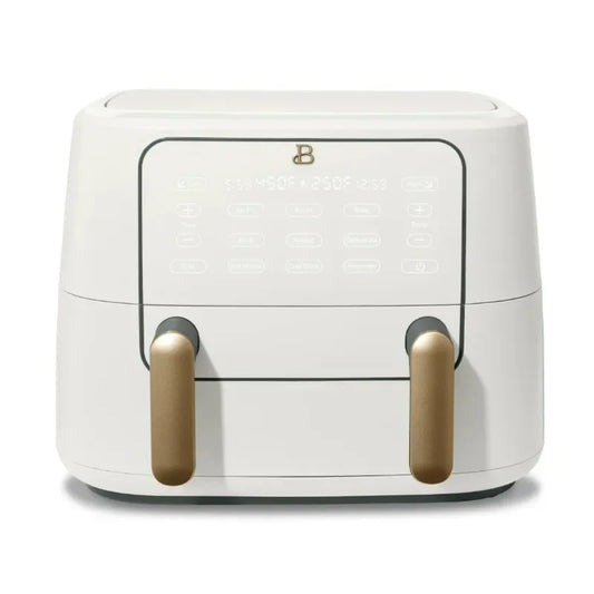 Beautiful 9 Qt TriZone Air Fryer White By Drew Barrymore