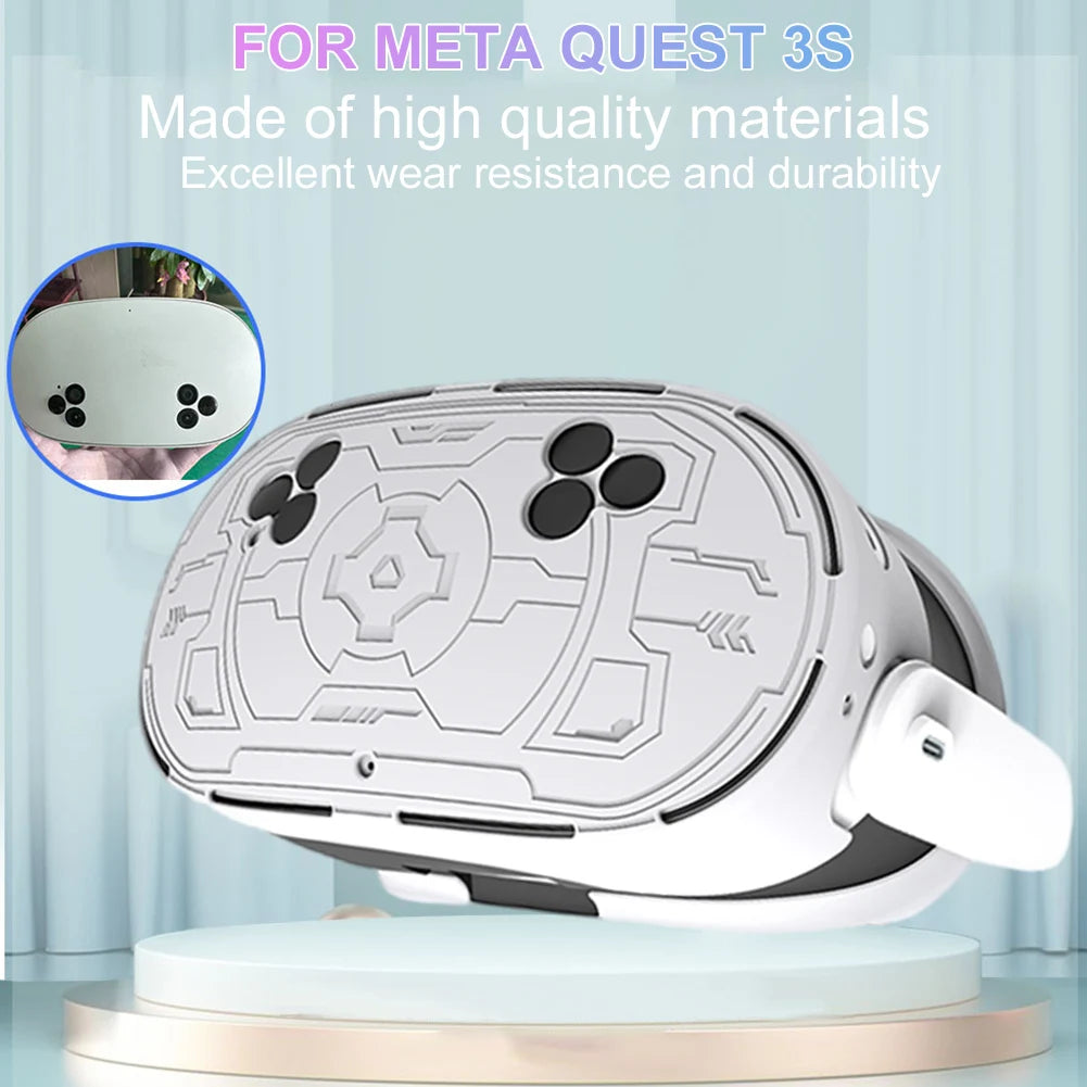 7Pcs VR Accessories Anti-Fall for Meta Quest 3S VR Protective Accessories Set VR Face Cover Controller Grips Cover Joystick Caps