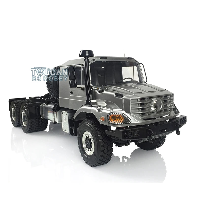 US Stock 1/14 JDM Metal 6x6 RC Off Road Car Tractor Truck Vehicle with Differential Axle Metal Chassis for Adults Toy TH17202