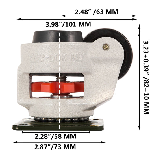 VEVOR 4Pcs Leveling Casters Self Leveling Caster with 3300lbs Capacity Per Set & 360 Degree Swivel for household and outdoor