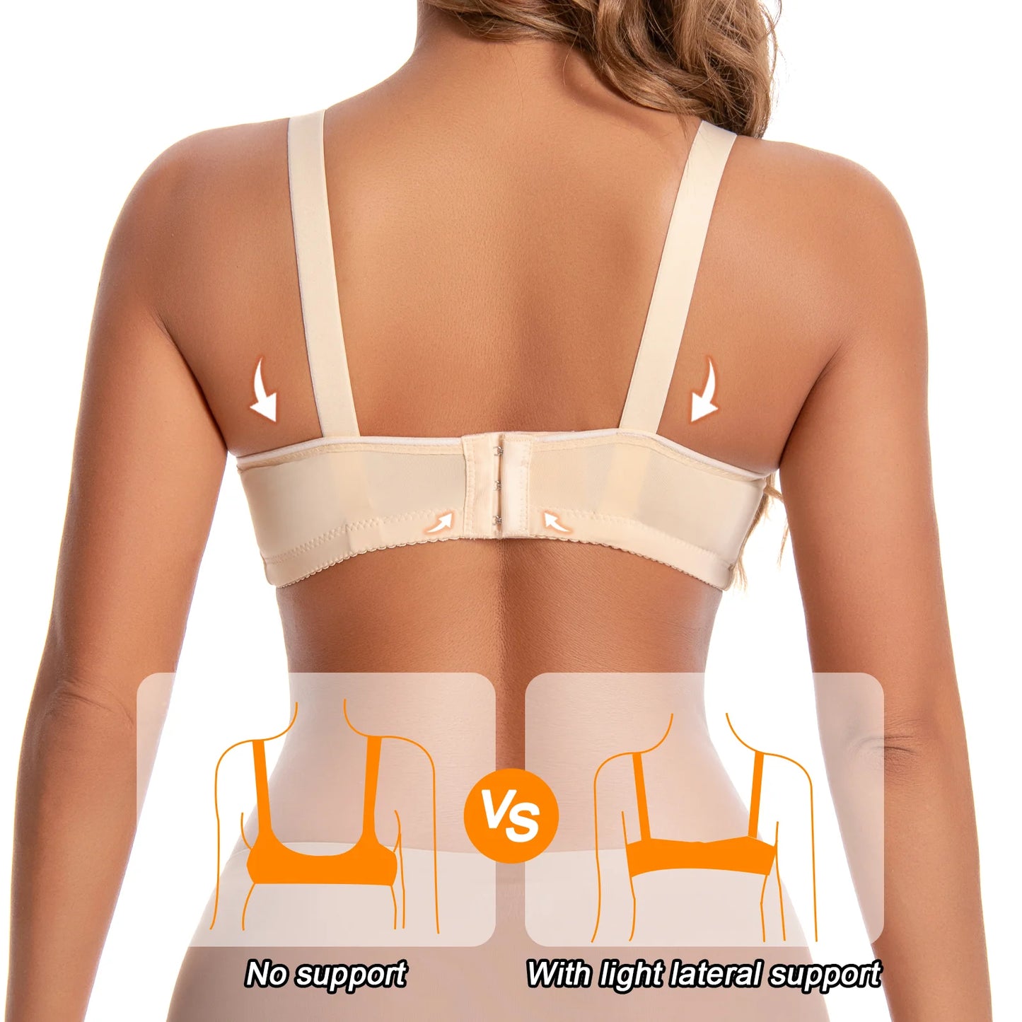 6 Seamless Comfortable Wireless Push-Up Bra Tassel Decor Women's Underwear and Lingerie