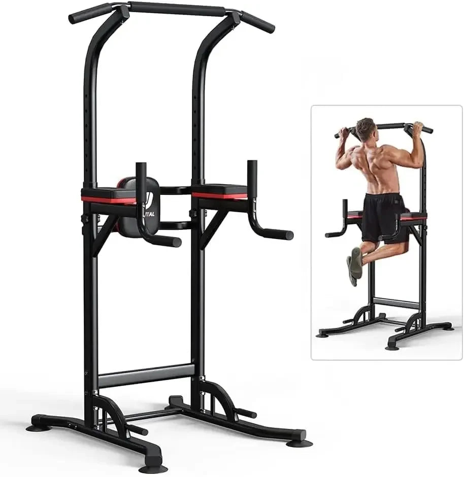 Pull Up Bar Power Tower Dip Bar Station Dip Stand Multi-Functional Workout Equipment Strength Training Machine for Men Women Hom