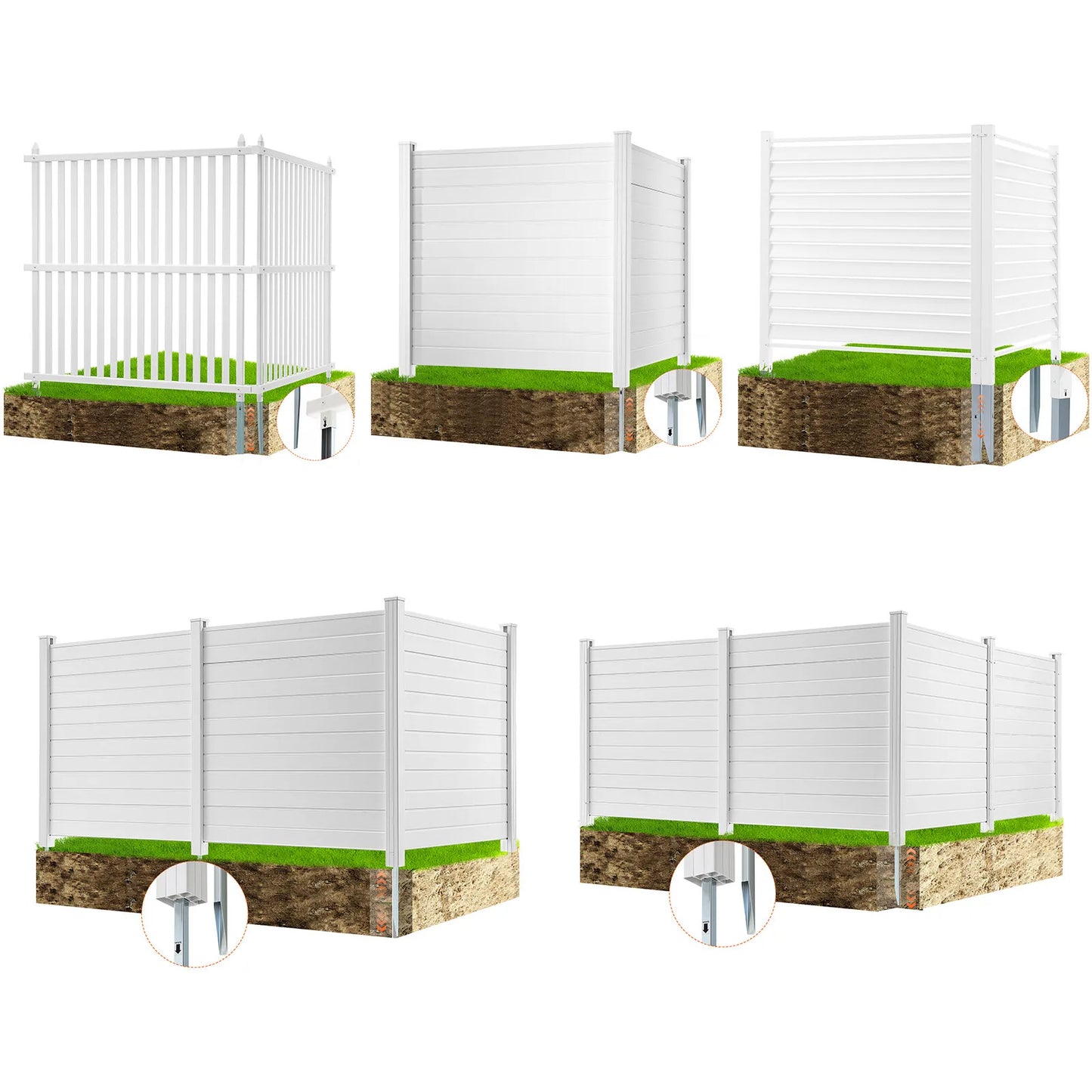 Outdoor Privacy Screens 50 Inch Wide Air Conditioner Fence