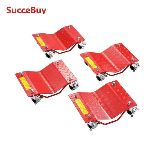 SucceBuy Wheel Dolly 8000 lbs Capacity Heavy-Duty Steel Car Mover Car Tire Stake Set with Brakes Vehicle Moving Cart Car Truck