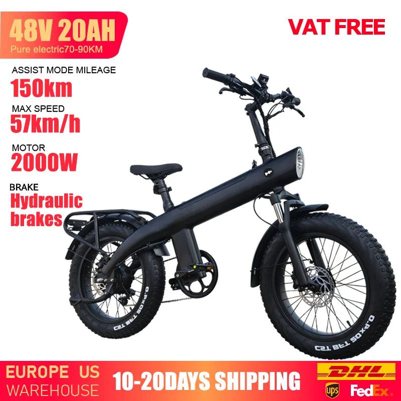 HUANCI Q3 electric bike 48V 20AH electric bikes 20 Inch ebike for adults Mountain e bike Electric Bike Electric Bicycle ebikes