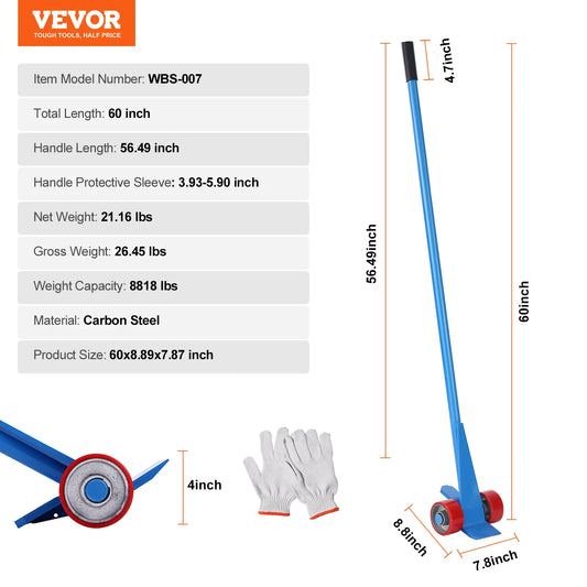 SucceBuy Pallet Pry Bar Buster Carbon Steel Heavy Deck Wrecker Demolition Wood Pallet Tool Breaker for Efficient Board Removal