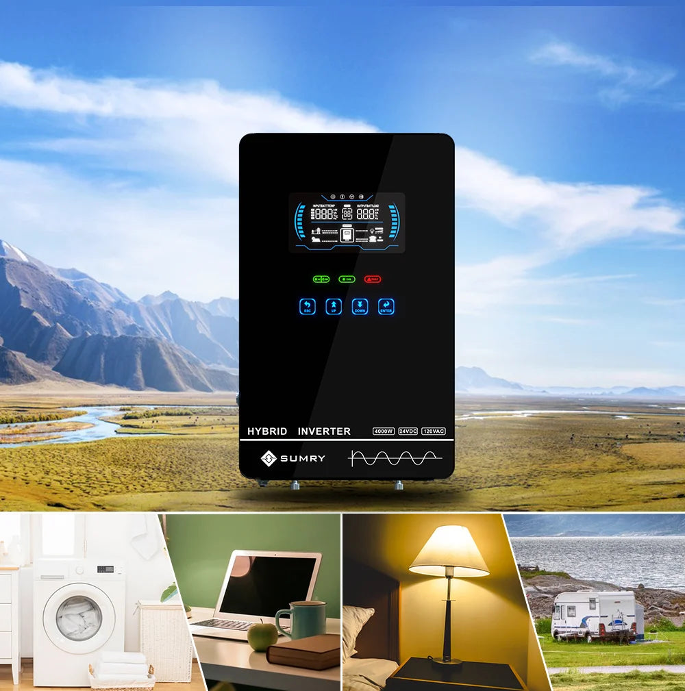 Sumry 4KW Hybrid Off Grid Solar Pure Sine Wave Inverter 24V