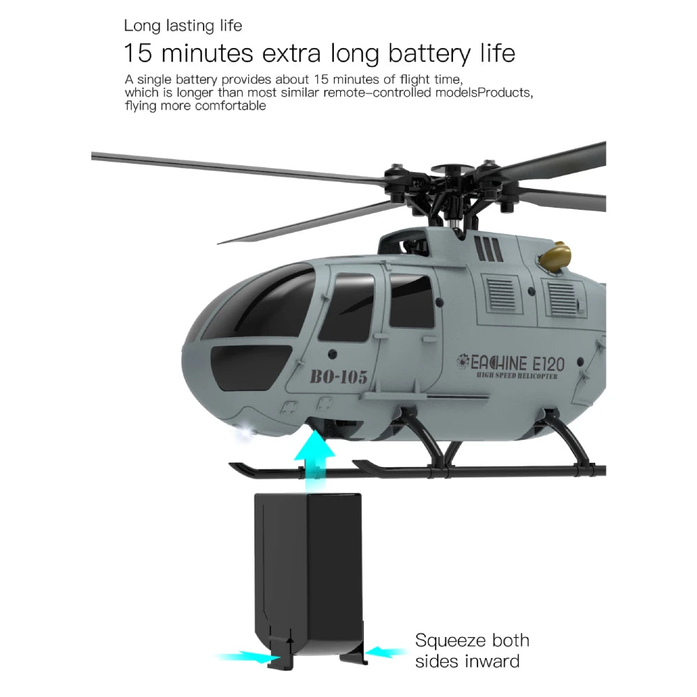 Eachine E120 RC Helicopter 2.4G 4CH 6-Axis Gyro Optical Flow Localization Flybarless Scale RC Drone Helicopter RTF RC Dron