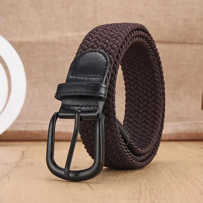 Unisex Woven Elastic Belt Casual Outdoor Sports 3.3 cm