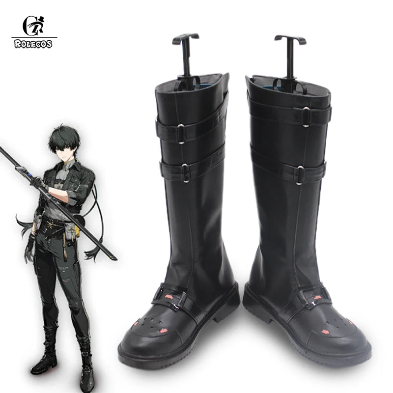 Rolecos Wuthering Waves Rover Cosplay Shoes Unisex Pu Boots