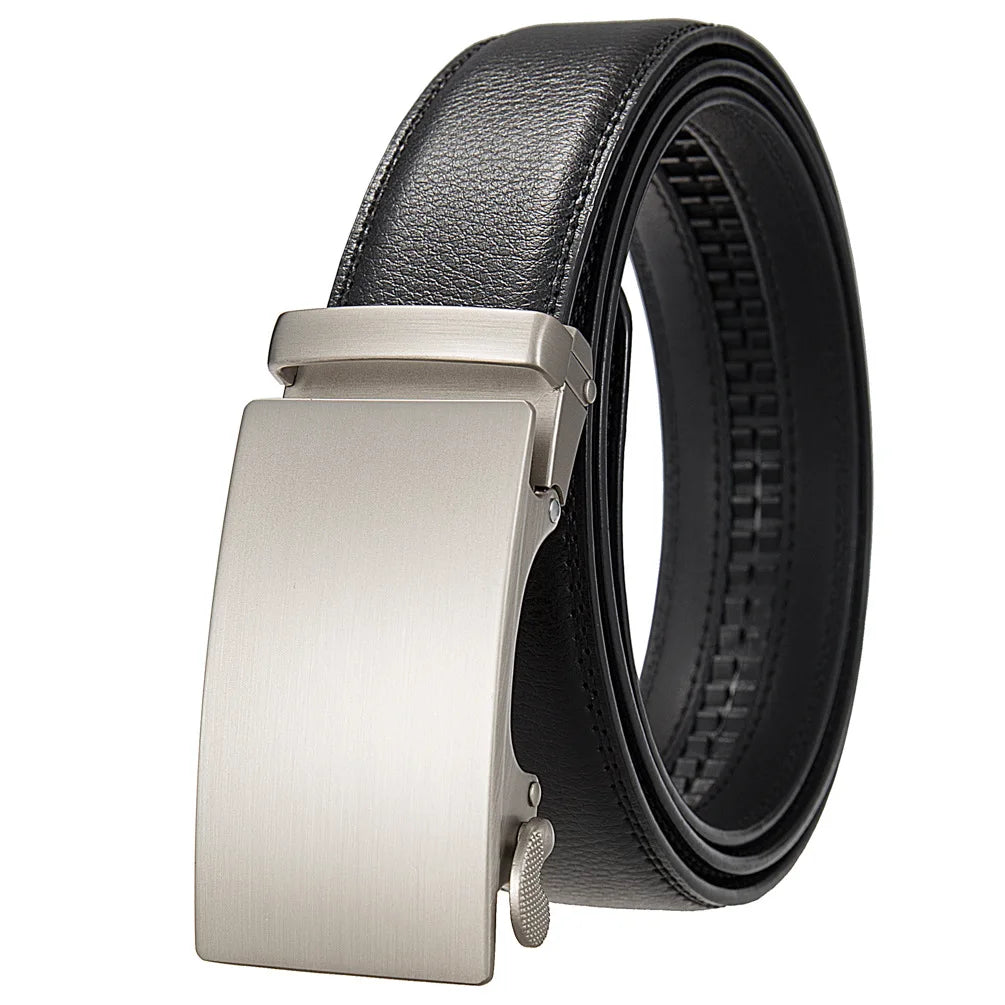 Famous Brand Belt Male Designer Automatic Buckle Genuine Leather Men Belt  Luxury Belts for Men 3.5cm New Black Brown Plus Size