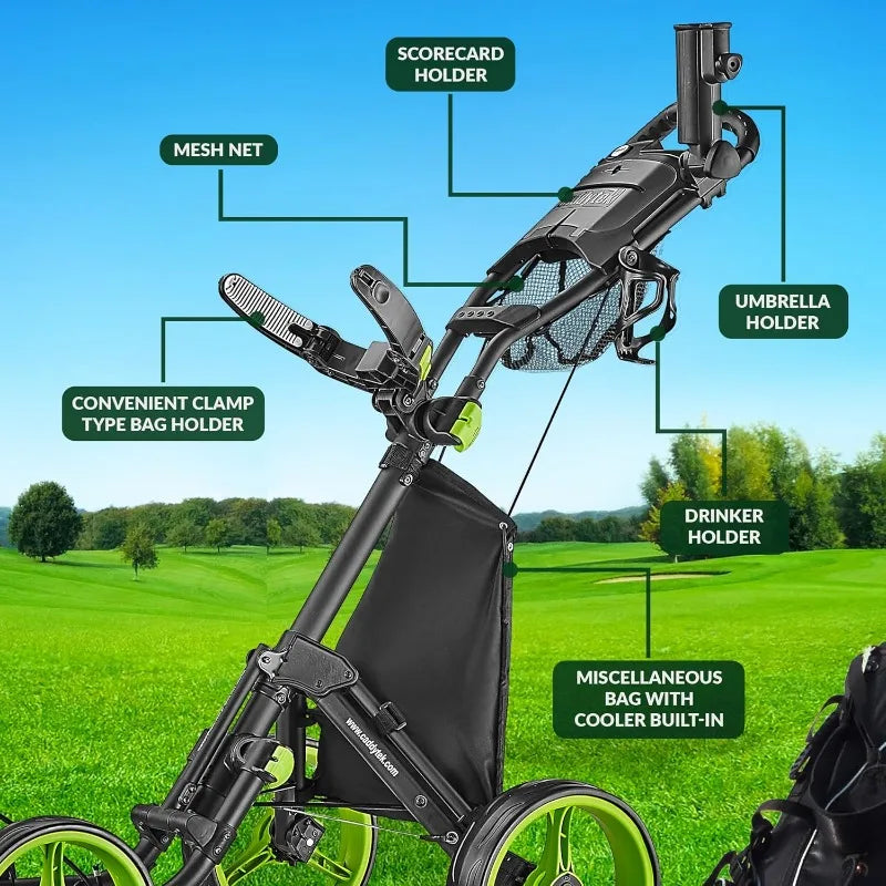 CaddyTek Explorer V8 - SuperLite 4 Wheel Golf Push Cart, Explorer Version 8
