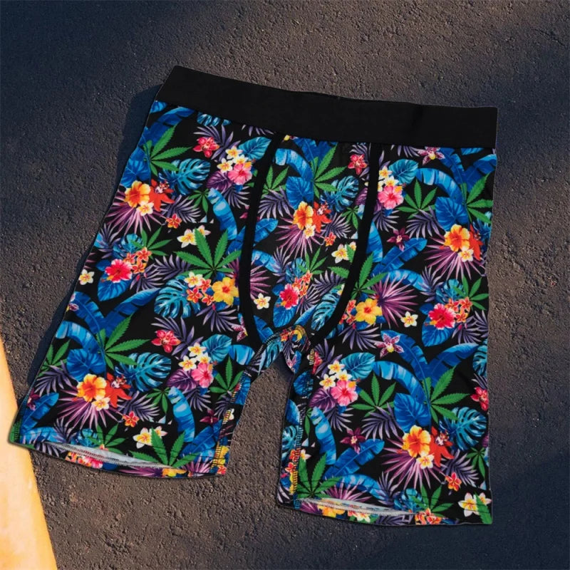 5Pcs Fashion Print Men Underwear Boxer Men's Panties Lingerie Men Underpants Boxers Trunks Plus Size XL-5XL Men's Boxer Briefs