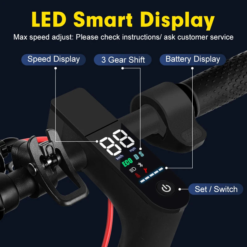 Mankeel MK085 Pro Folding Electric Scooter 350W 19Miles Range Dual Shock Absorber 36V 10.4Ah 10" Tires Escooter Max Speed 19MPH