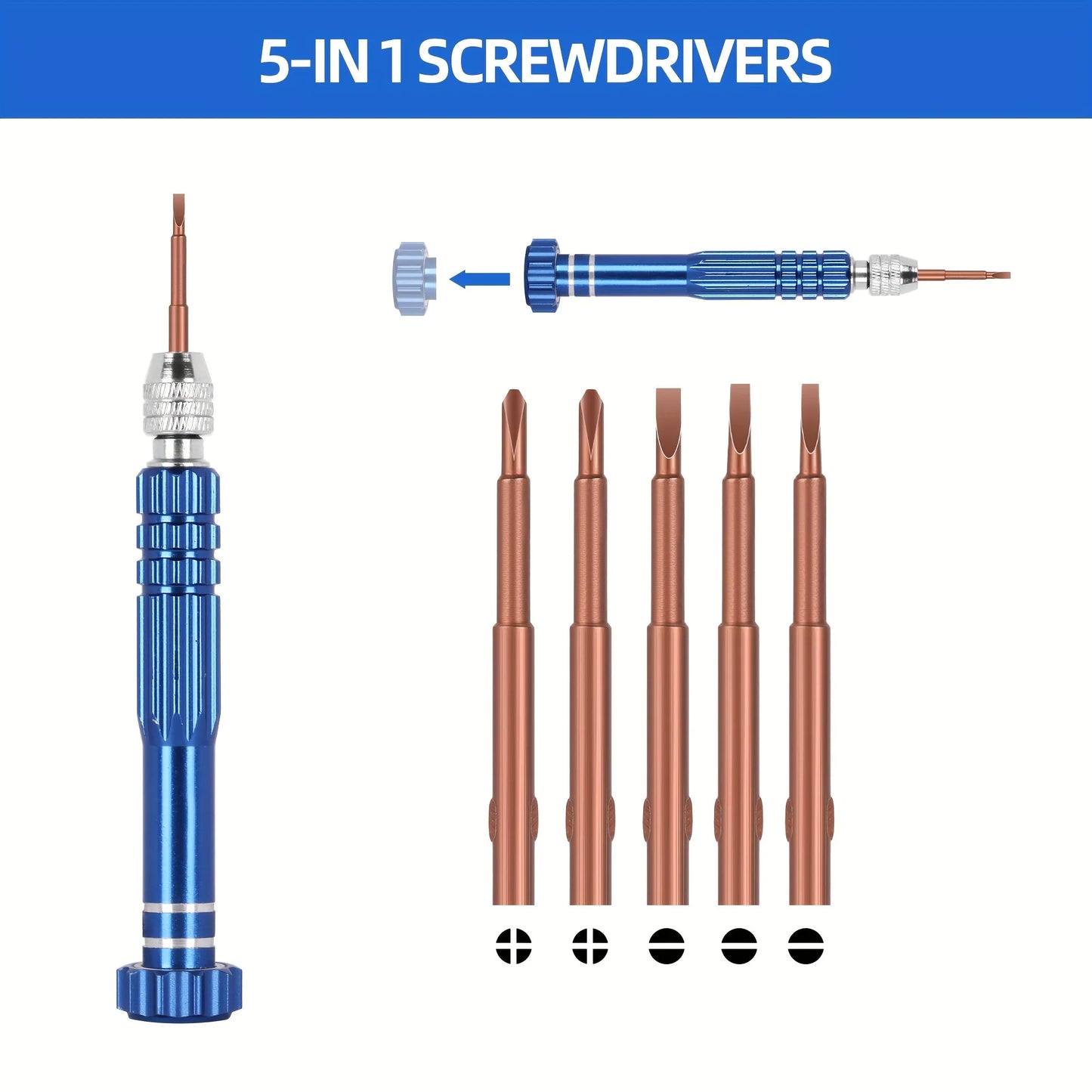 Watch Repair Kit 224Pcs Spring Bar Tools Battery Pro