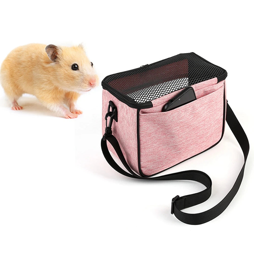 Small Animal Carrier Backpack for Small Pet Breathable Portable Outgoing Crossbody Travel Bag Windproof One Shoulder Bag