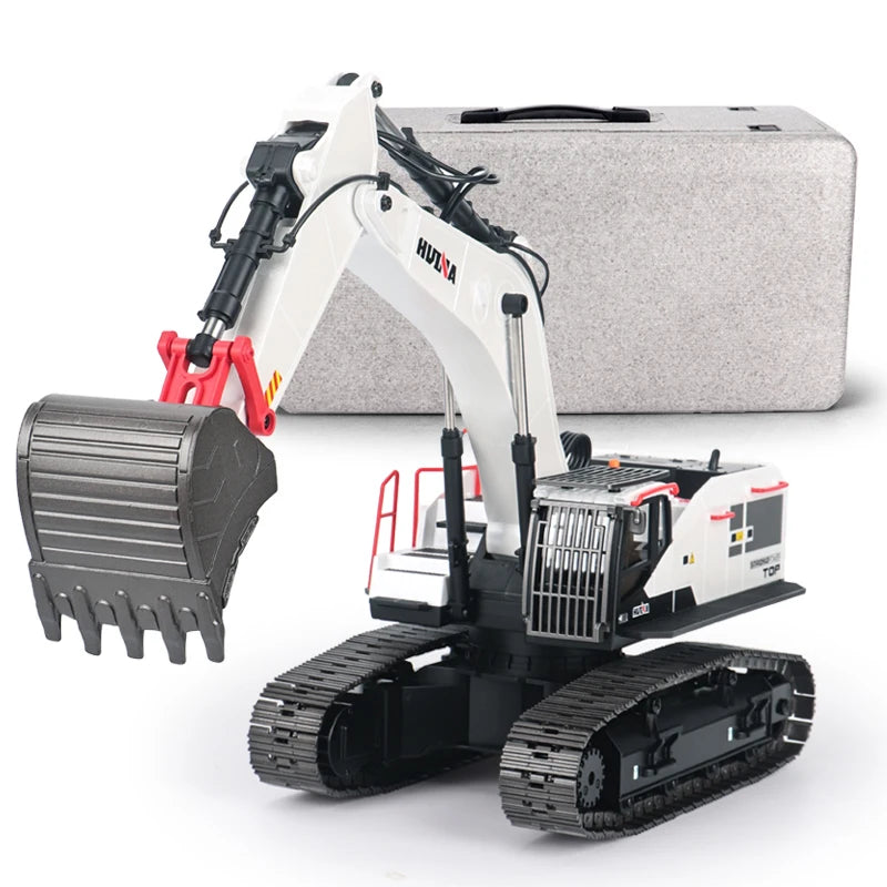 HUINA 1/14 1594 RC Metal Excavator Toy 22CH Radio Control with Light Sound Construction Model Gift for Boys TH19286