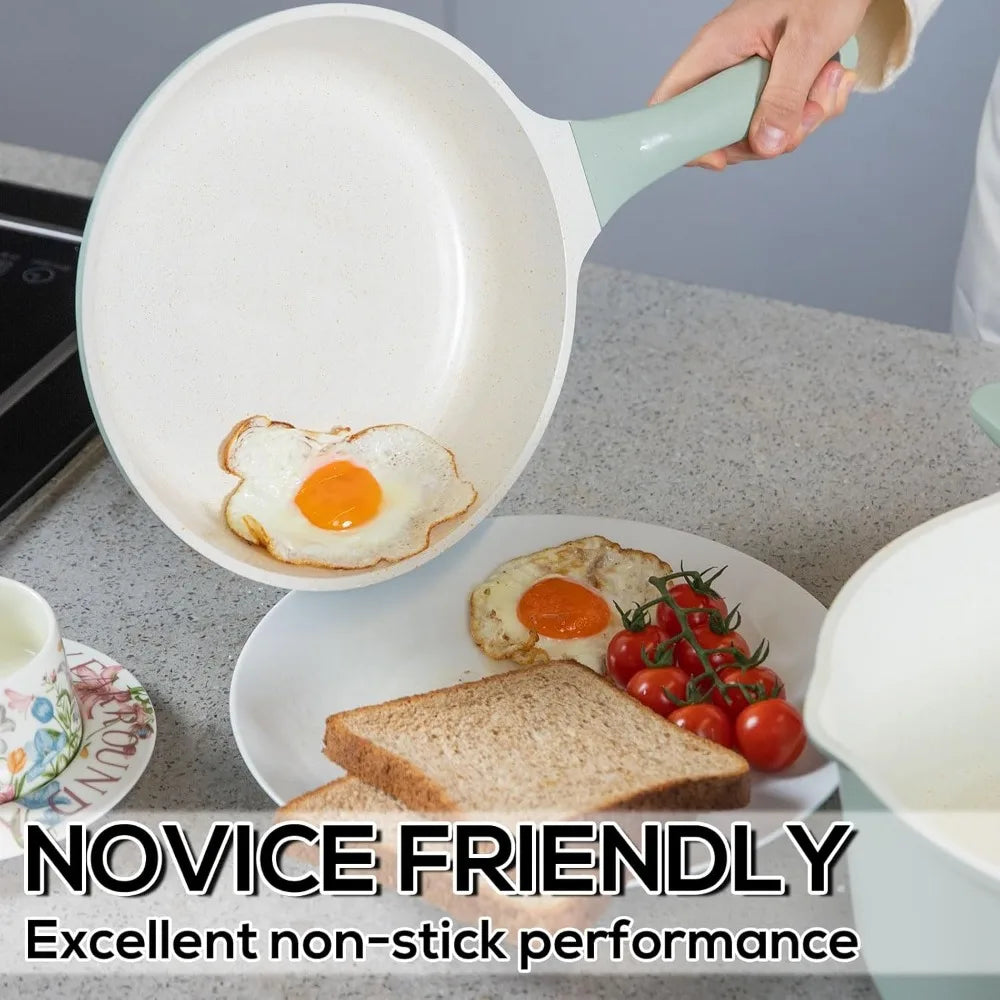 23 Piece Non Stick Cookware Set Pots Pans Lids Oven Safe