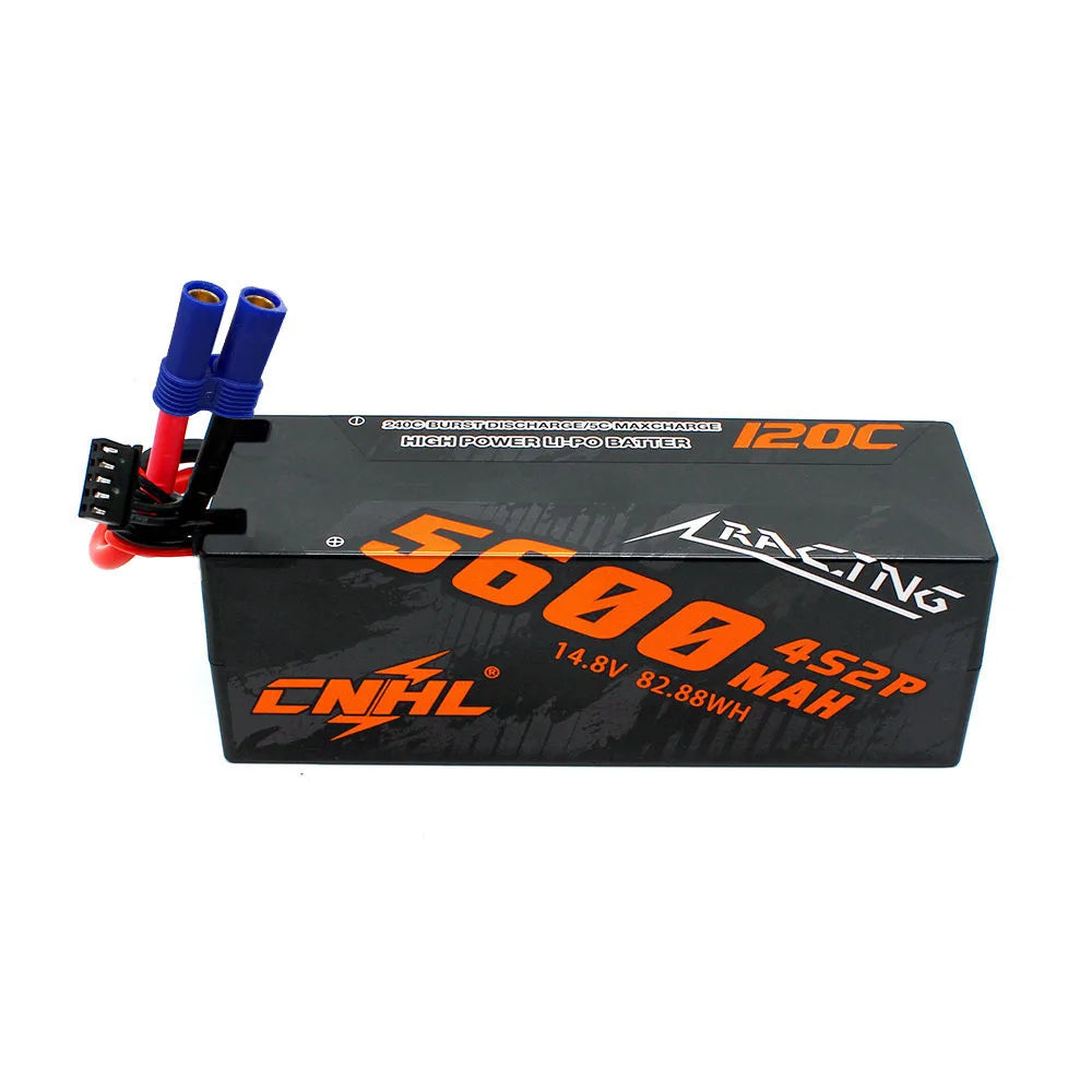 CNHL 3S 4S Lipo Battery 5600mAh 6600mAh 8000mAh 11.1V 14.8V 120C Hard Case With T EC5 Plug For RC Car Boat Truck Vehicle Truggy