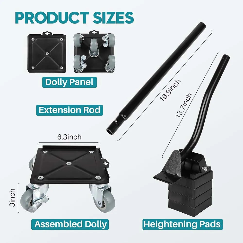 Upgrade Large Furniture Dolly, Furniture Movers With 5 360° Rotation Wheels And Brake, Maximum Load 3306LBS, Furniture Moving To