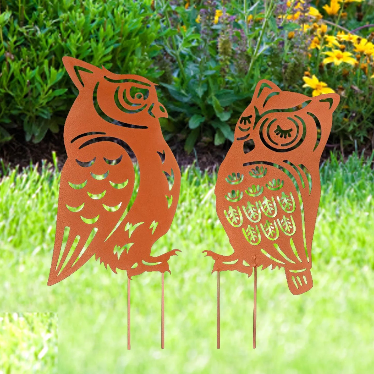 Iron Animal Garden Statues Landscaping Decorations Aging Resistance Waterproof Yard Lawn Sculptures Gifts
