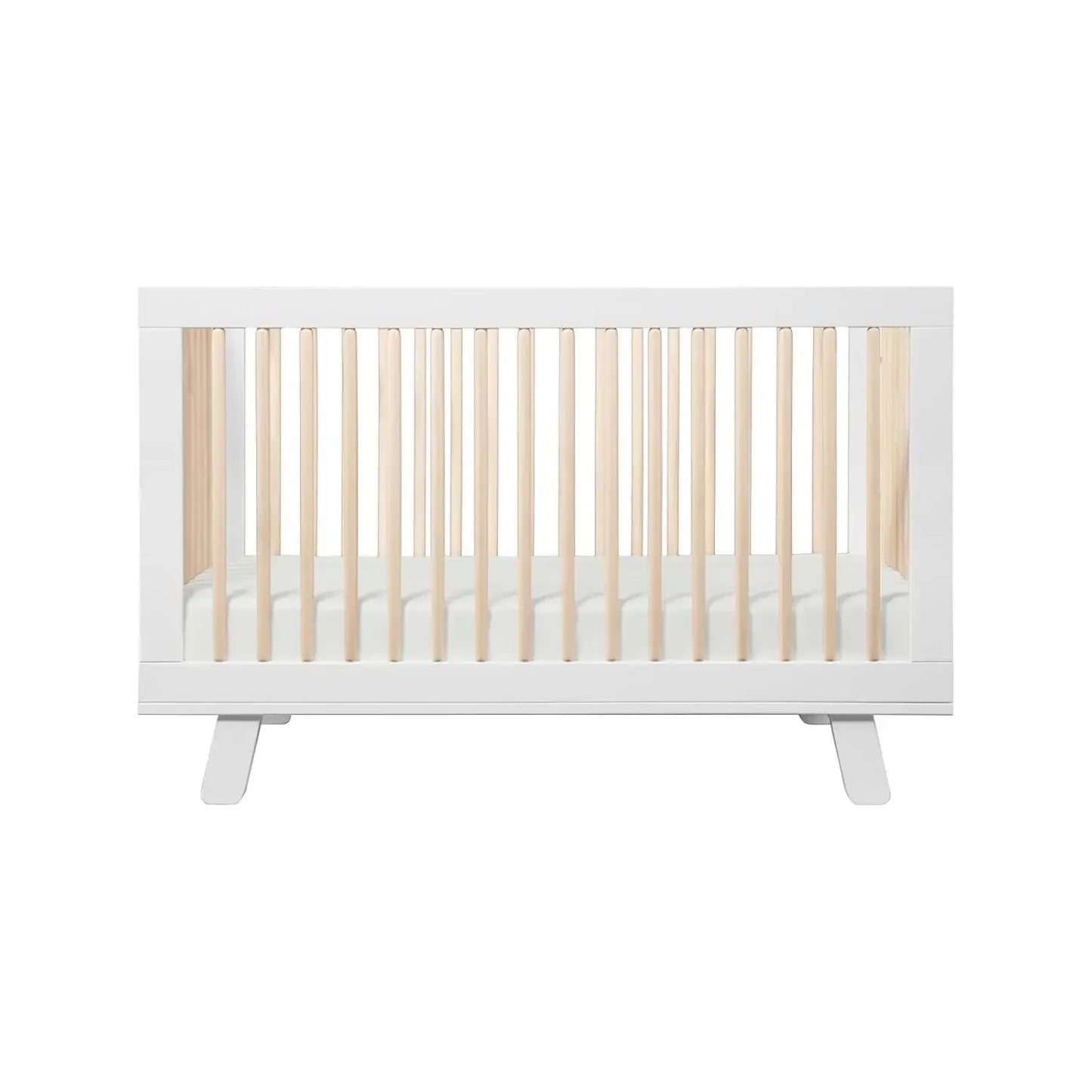 Babyletto Hudson 3-In-1 GREENGUARD Certified Convertible To Toddler And Sofa Bed 4 Adjustable Heights Wooden Baby Crib - Natural