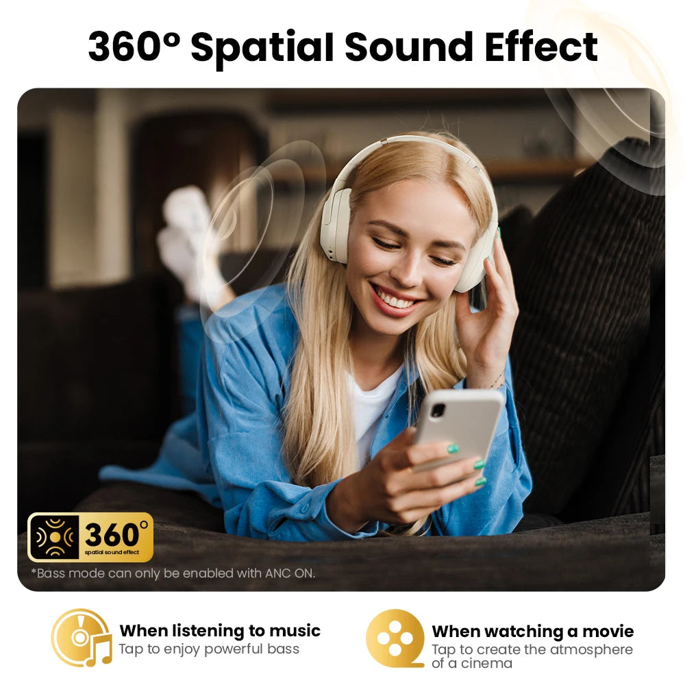 Haylou S30 ANC Headphones Wireless Bluetooth 5.4 HiRes