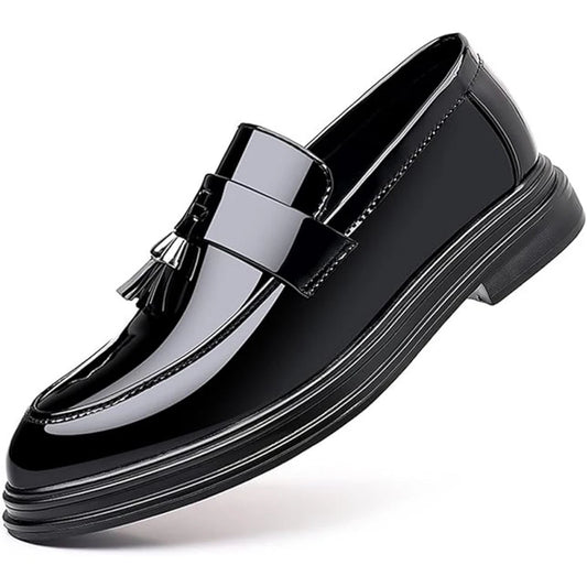 Men's Tassels High Gloss Patent Penny Loafers Formal Shoes