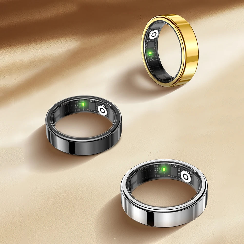 SR09 Smart Ring Health Tracker with Gesture Control Fitness Ring Heart Rate Blood Oxygen Monitor for Women Men for Android & iOS