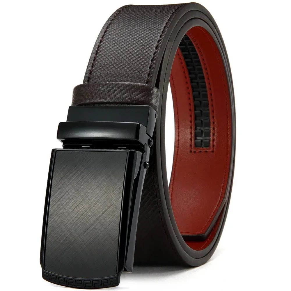 Automatic Genuine Leather Belt For Men Black Designer