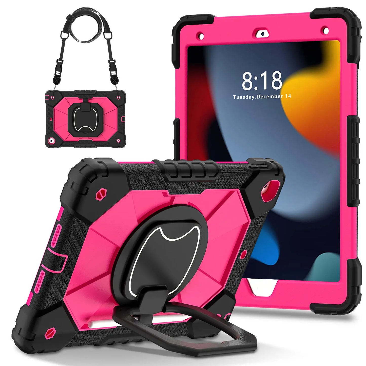for iPad 5th/6th/7th/8th/9th/10th 2022 Air 4/5 Pro 11 Pro 9.7 Case with Pencil Holder with 360 Rotating Foldable Stand Cover