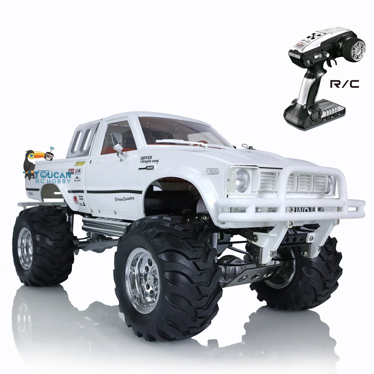 US Stock HG 1/10 4x4 4WD RC White P407 Pickup Rally Car Racing Crawler Truck KIT Chassis Gearbox Model Outdoor Toy for Boys Gift