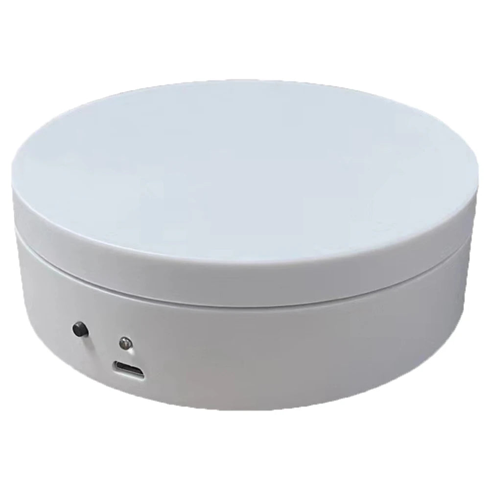 360 Degree Rotating Automatic Revolving Platform USB Charging/Battery Operated Jewelry Display Stand for Model Cake 3D Images
