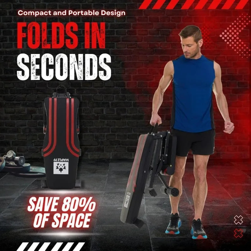 Adjustable Weight Bench - Professional Grade Fitness Equipment for Full Body Workout. Heavy-Duty Steel Construction,