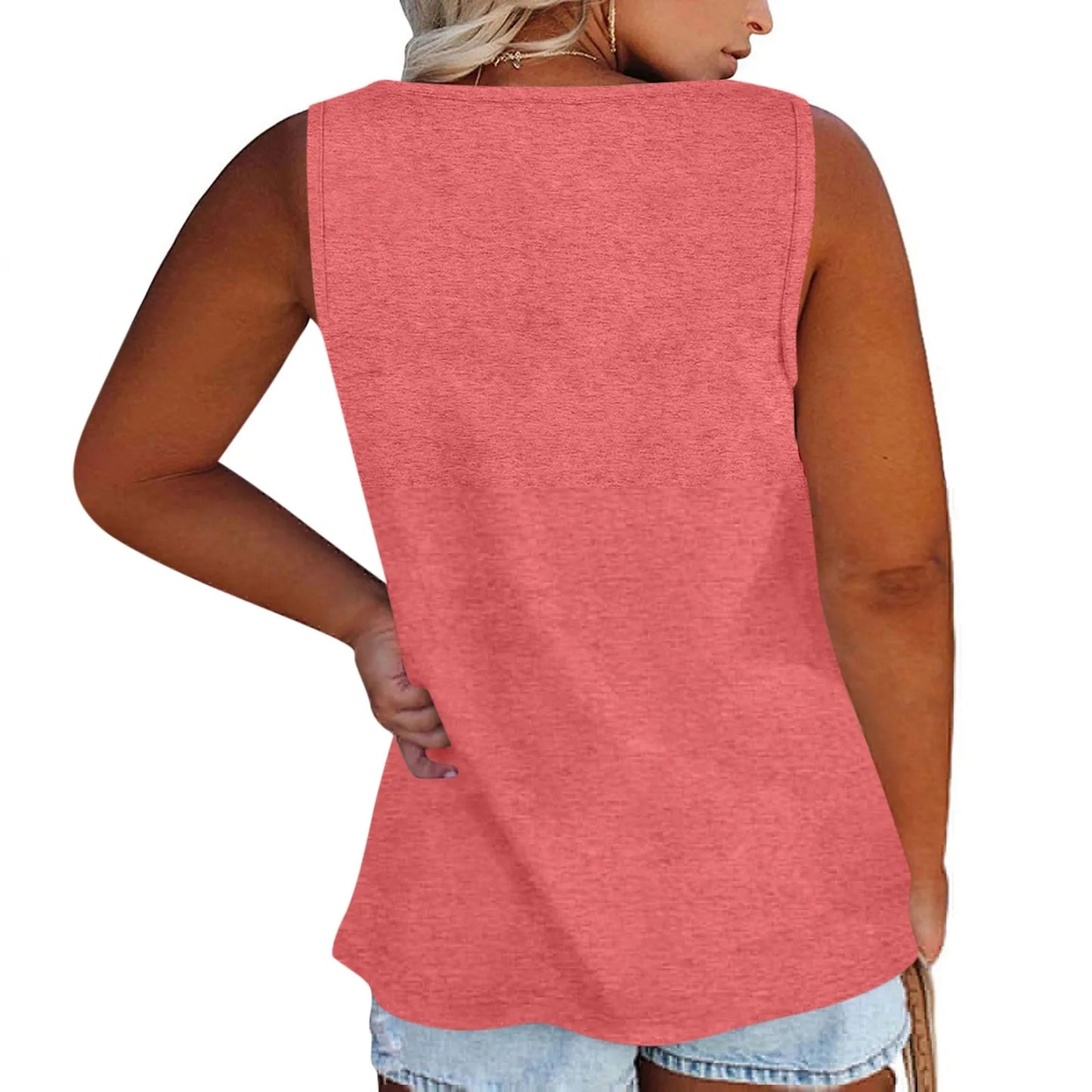 Women Summer Plus Size Sleeveless Casual Solid Color O-Neck T-Shirt Tops Blouse 2025 Mujer Sleeveless T-Shirt Ropa De Mujer