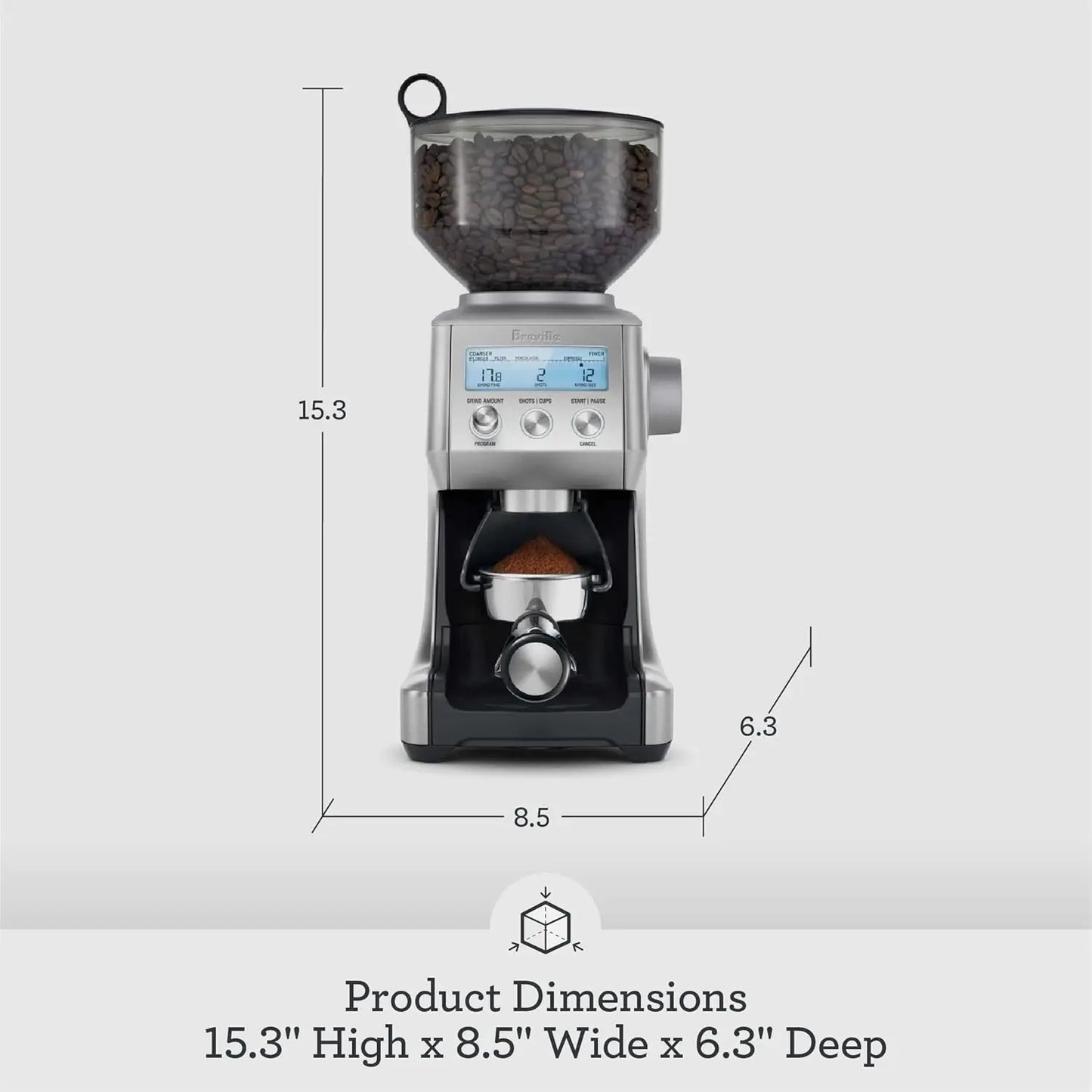 Smart Grinder Pro Coffee Mill One Size Brushed Stainless Steel